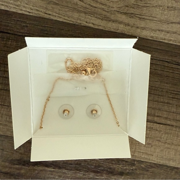 Anne Klein Red and Gold Bow Necklace Set - Picture 5 of 6